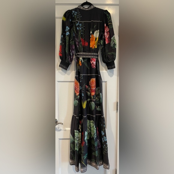 Alice + Olivia Black Floral Maxi Dress - Picture 5 of 5